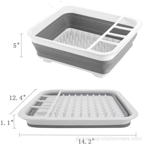 Fruit Basket for Kitchen Counter Collapsible Drying Dish Storage Rack Supplier